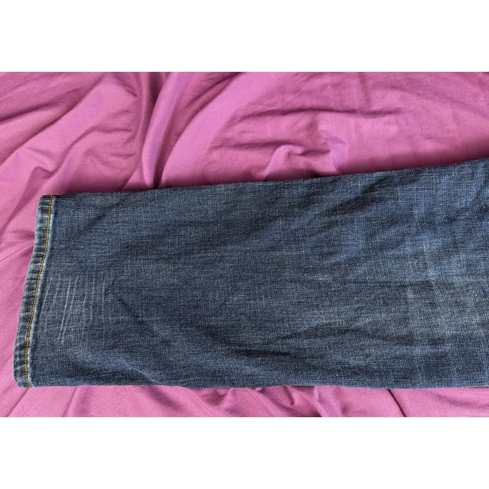 Joseph Abboud Slim Fit Medium Wash Stretch Denim 38x32 Indigo Blue Distressed